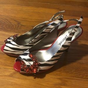 Womens J. Reneé zebra print high heels